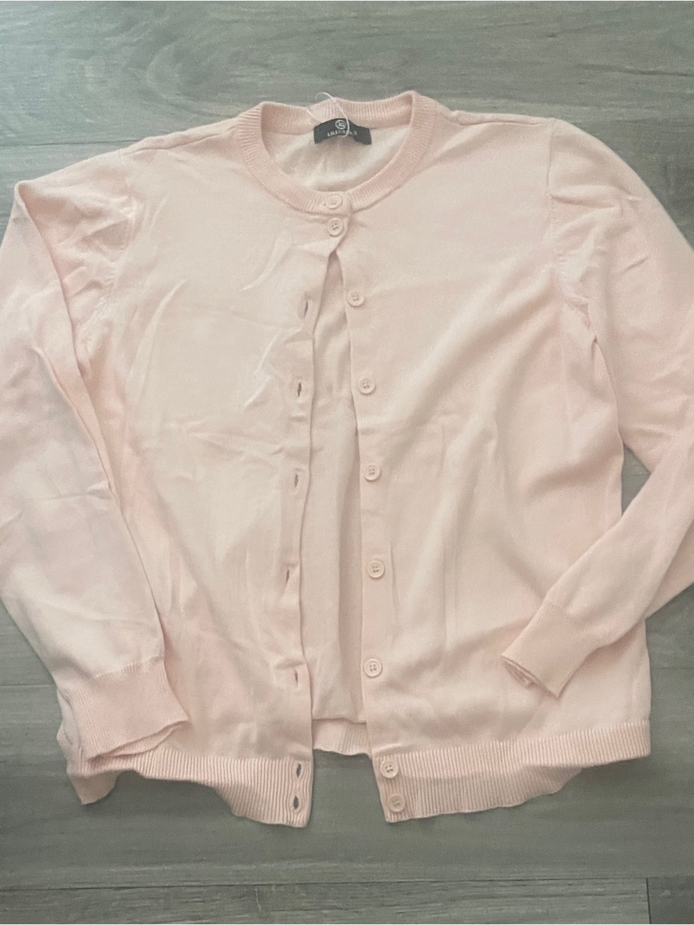 Amazon/ Lillusory Women's Pink Button-Front Sweater Cardigan